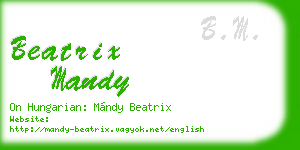 beatrix mandy business card
